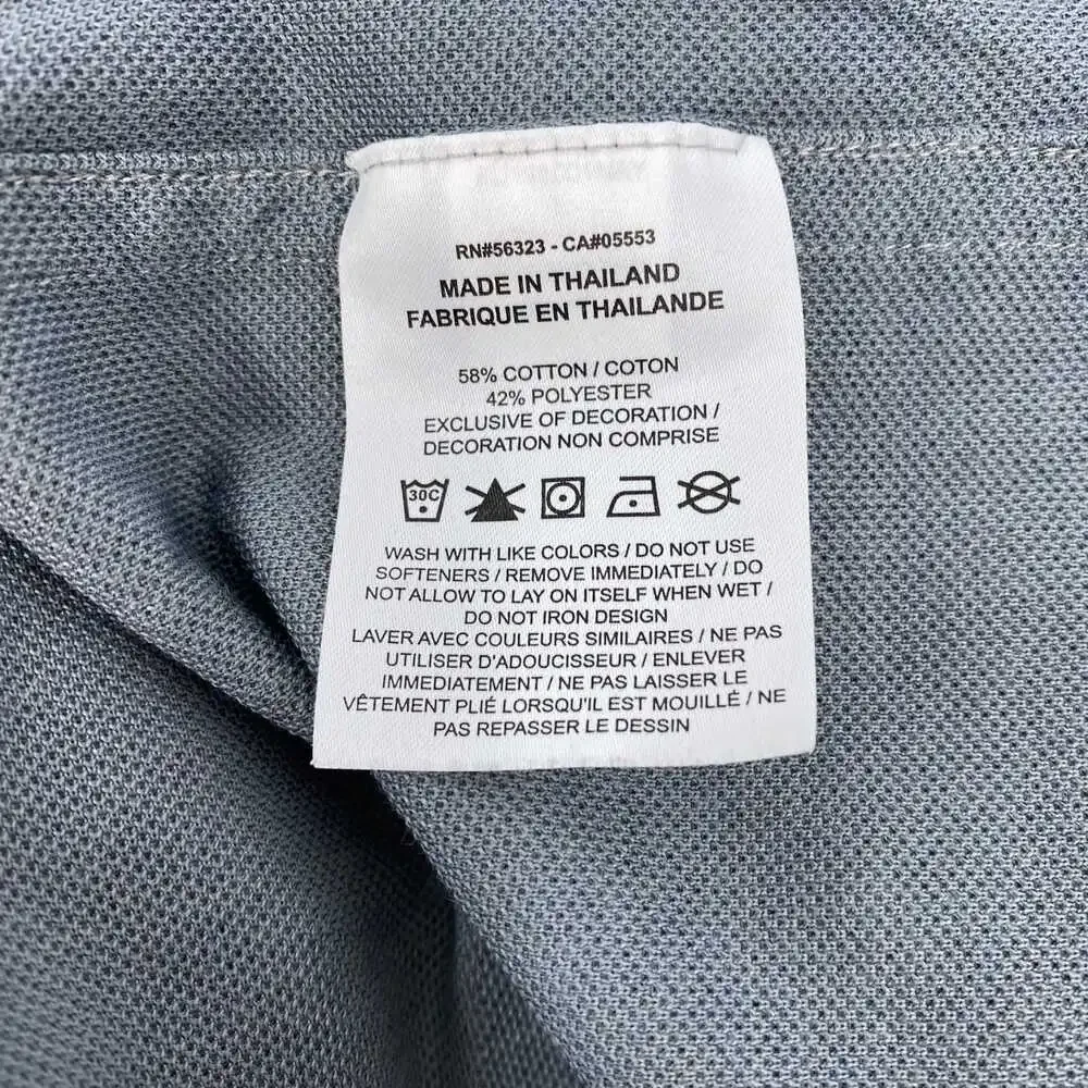 Nike Gray Cotton Blend Polo Shirt | Men’s Size L